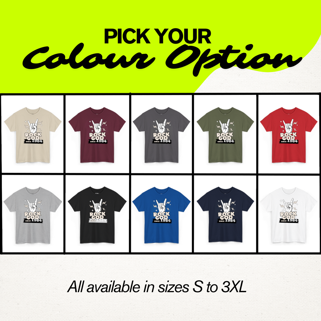 Custom 'Rock God Since' T-Shirt – Add Your Own Year
