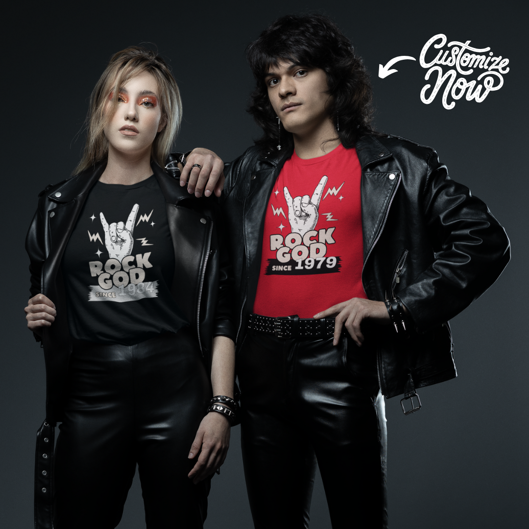 Custom 'Rock God Since' T-Shirt – Add Your Own Year