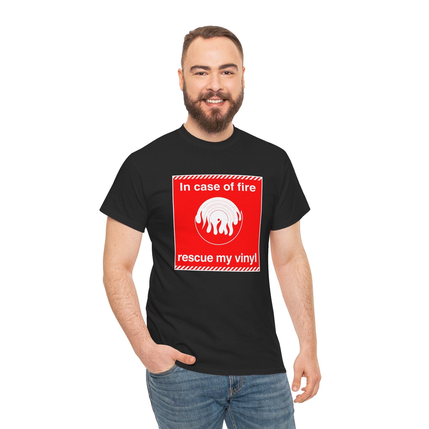 'In Case of Fire, Save My Vinyl' T-Shirt