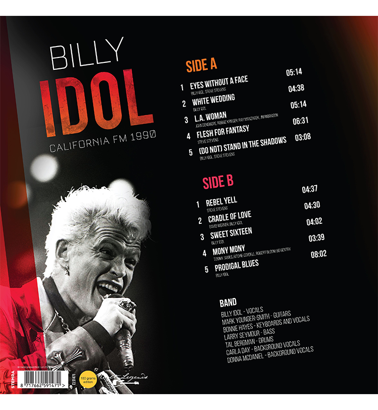 Billy Idol – California FM 1990 (12-Inch Album on 180g Vinyl)