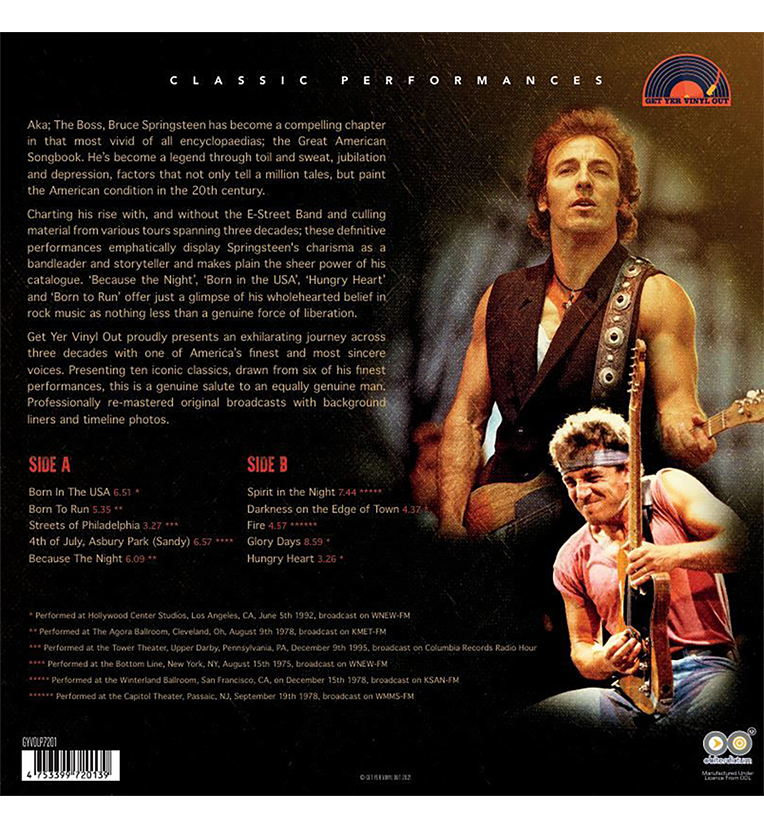 Bruce Springsteen – Greatest Hits Live (12-Inch Album on 180g Brown Vinyl)