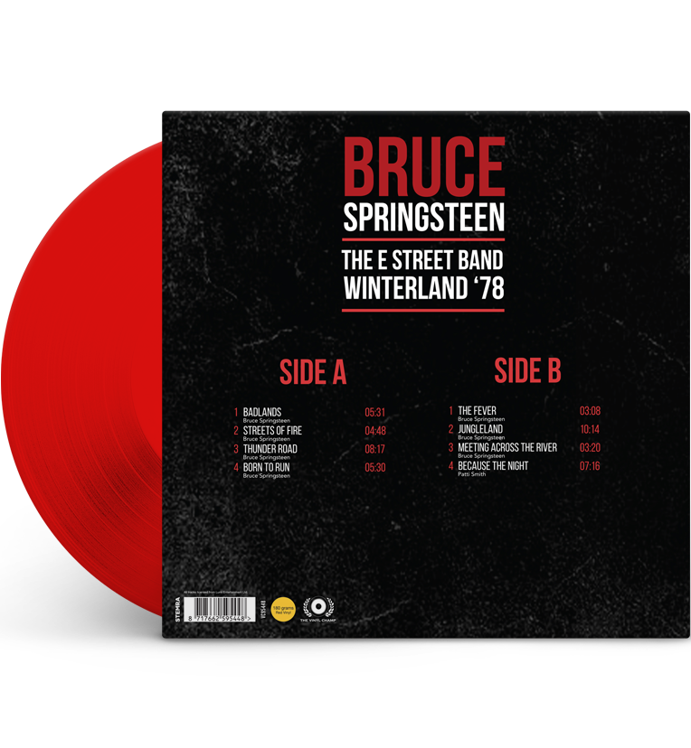 Bruce Springsteen and the E Street Band – Winterland ’78 (Limited Edition 12-Inch Album on 180g Red Vinyl)