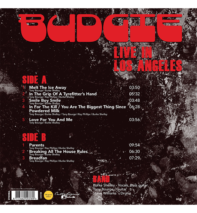 Budgie – Live in Los Angeles, 1978 (12-Inch Album on 180g Vinyl)