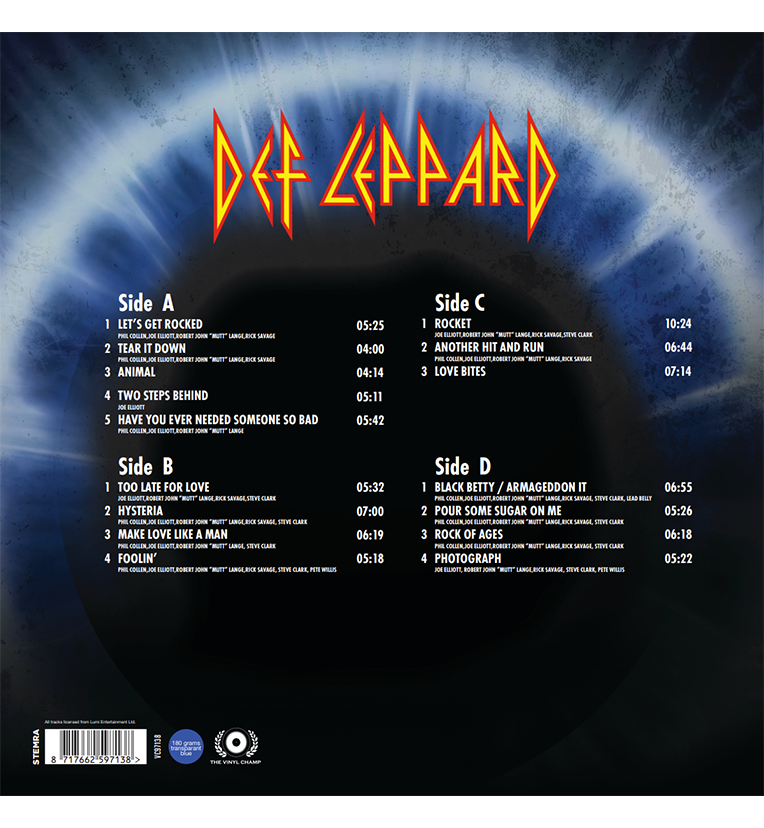 Def Leppard – Don Valley Stadium 1993 (Limited Edition Double-LP on 180g Blue Vinyl)