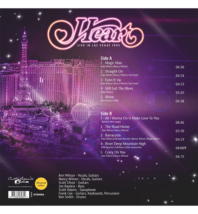 Heart – Live in Las Vegas, 1995 (12-Inch Album on 180g Vinyl)