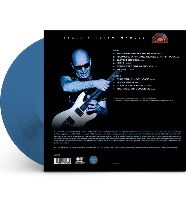 Joe Satriani – Greatest Hits… Live (12-Inch Album on 180g Blue Vinyl)