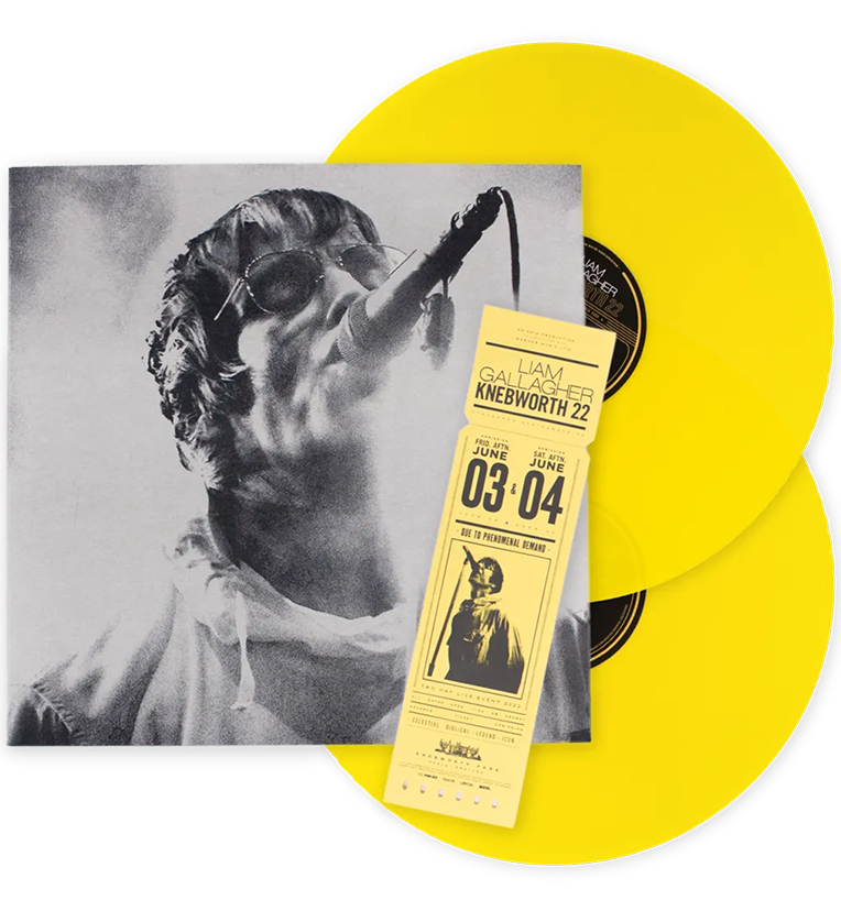 Liam Gallagher Knebworth Yellow LP オアシス Liam Gallagher – Knebworth 22 (Limited Edition 2-LP on