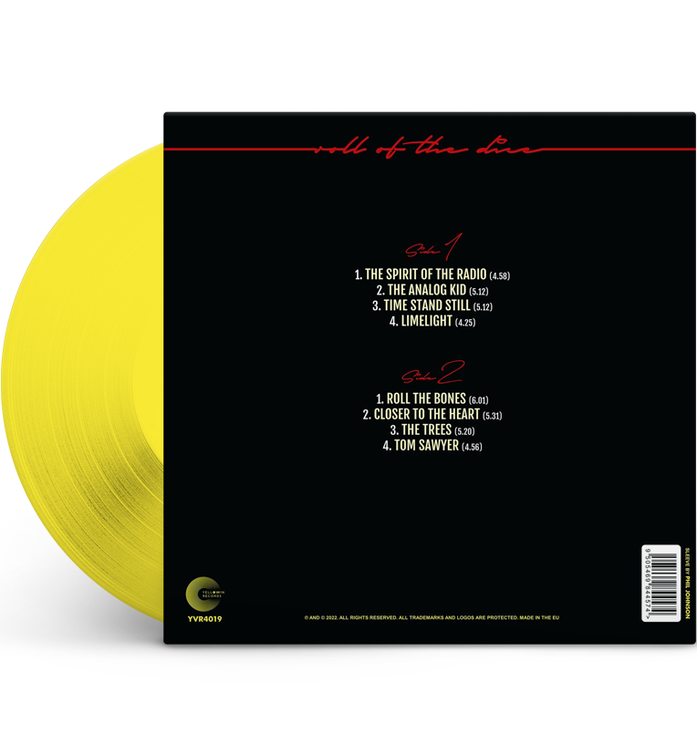 Rush – Roll of the Dice (Special Edition 12-Inch Album on Yellow Vinyl)