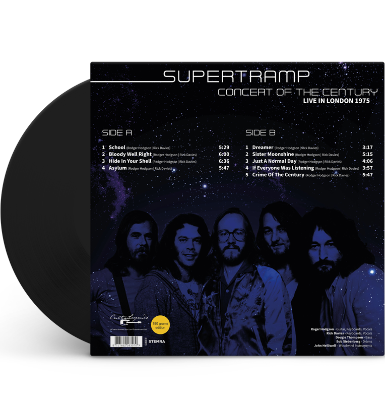 Supertramp – Concert of the Century: Live in London 1975 (12-Inch Album on 180g Vinyl)