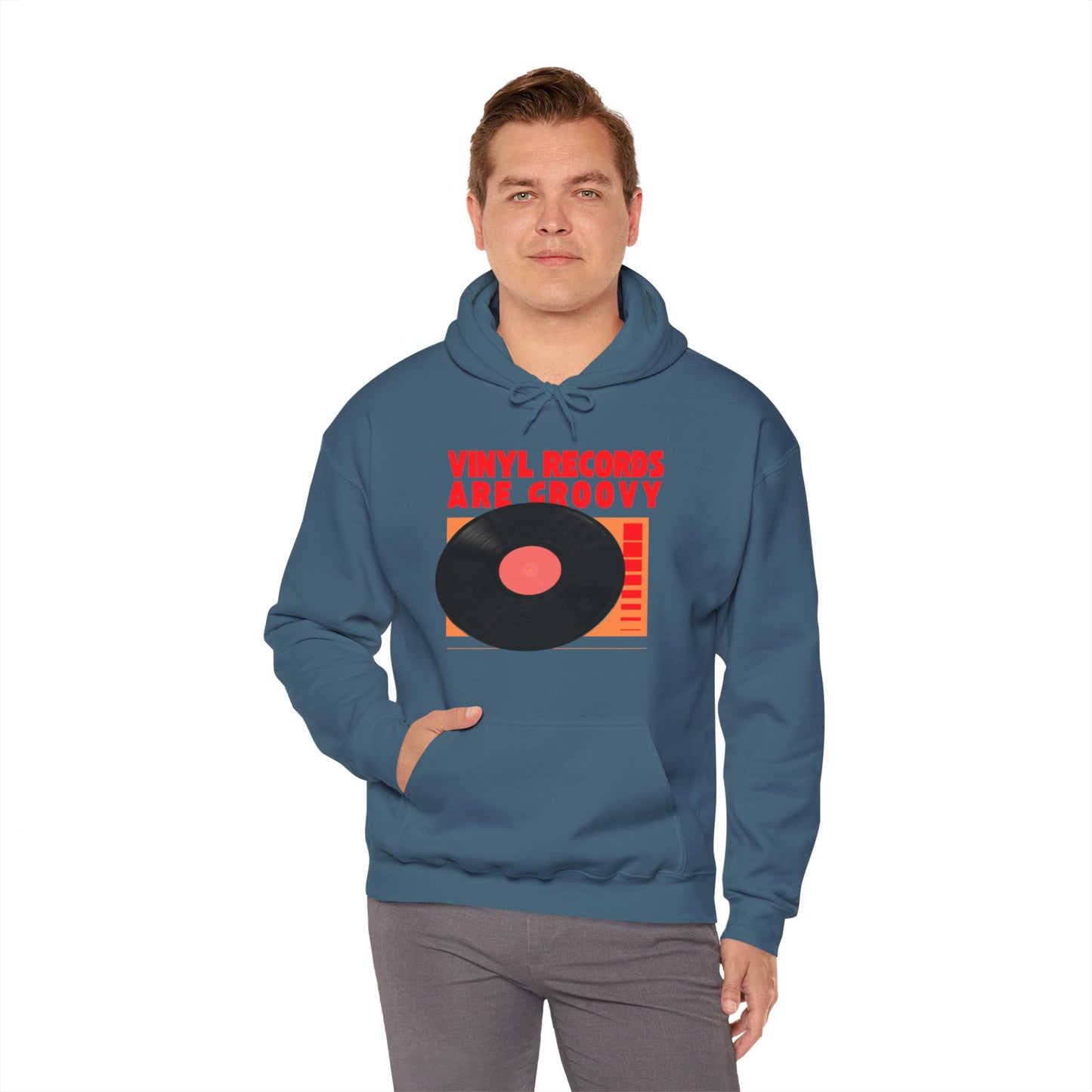 'Vinyl Records Are Groovy' Men's Hoodie