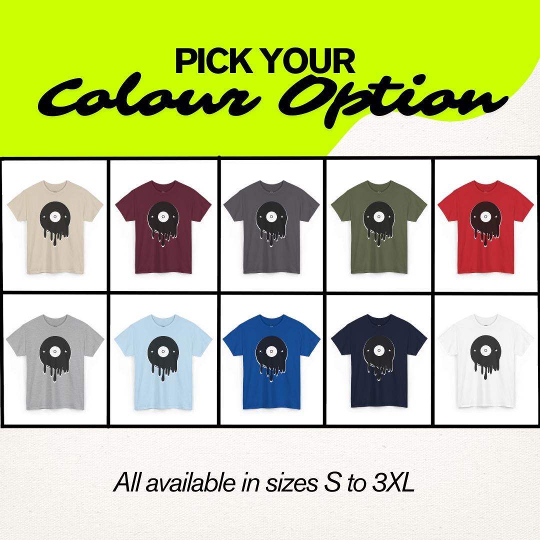 Custom 'Drip Vinyl' Record T-Shirt – Add Your Favourite Artist and Song