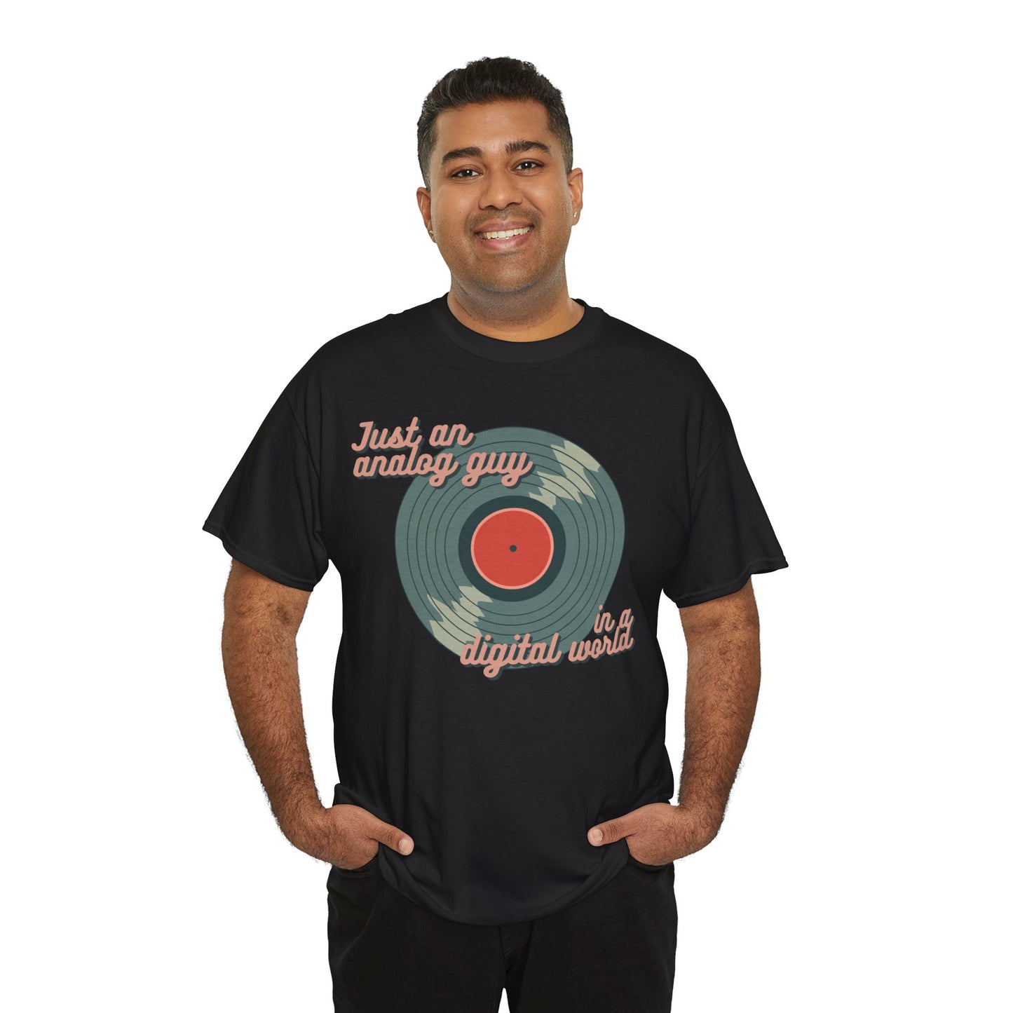 'Just an Analog Guy, In a Digital World' Men's T-Shirt