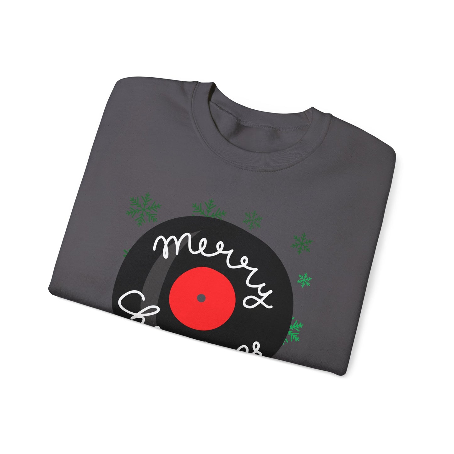 'Merry Christmas' Vinyl Record Sweatshirt