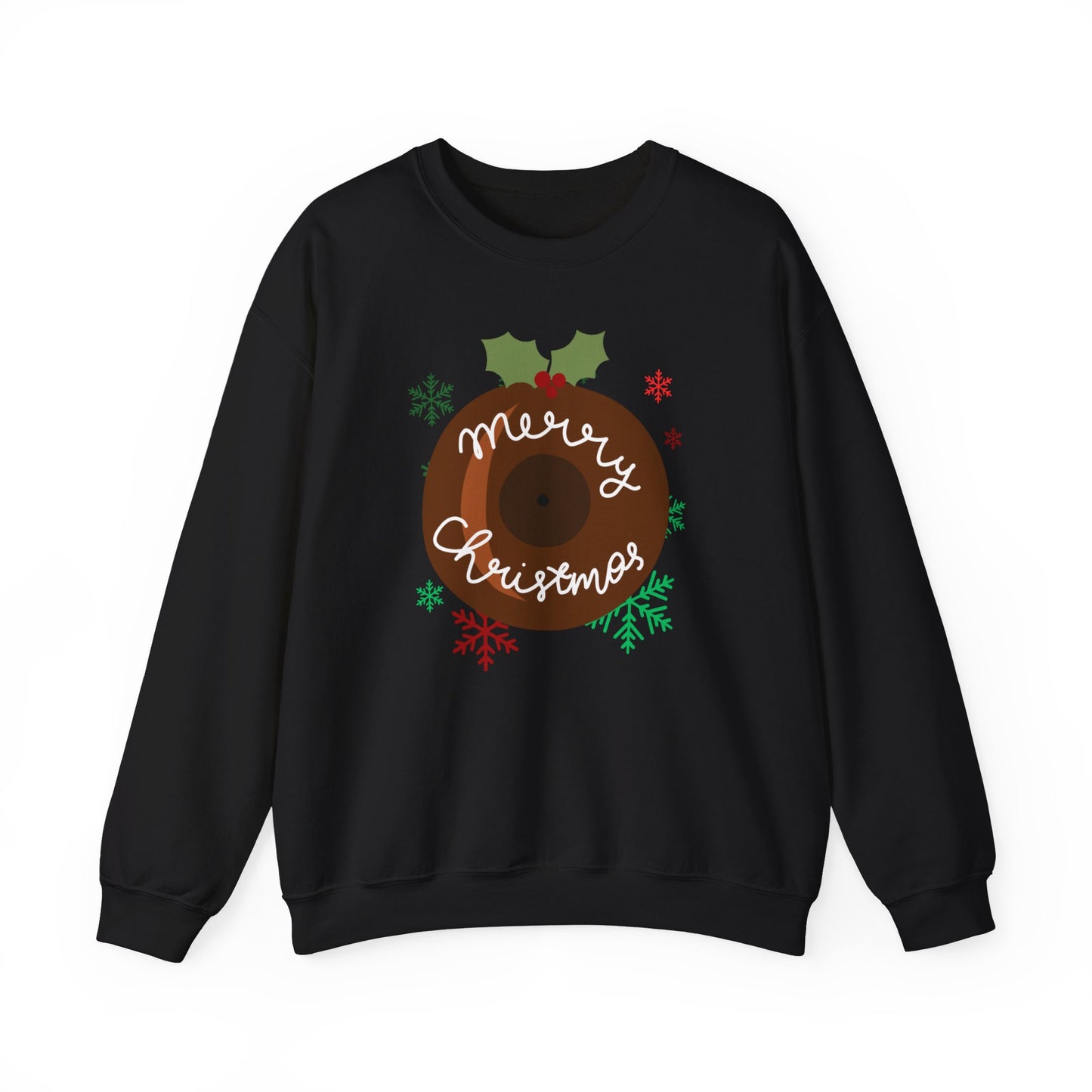 Christmas Pudding Vinyl Record Sweatshirt