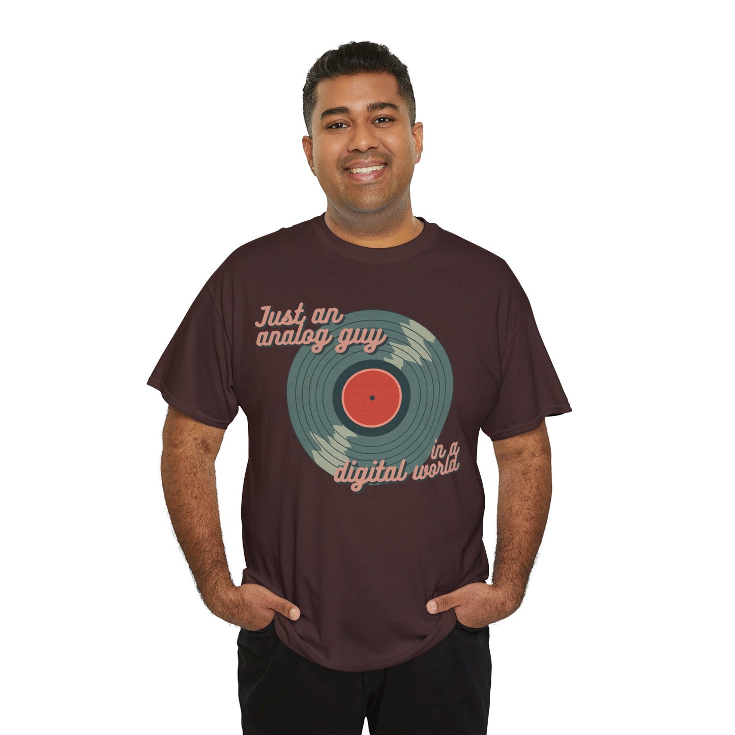 'Just an Analog Guy, In a Digital World' Men's T-Shirt