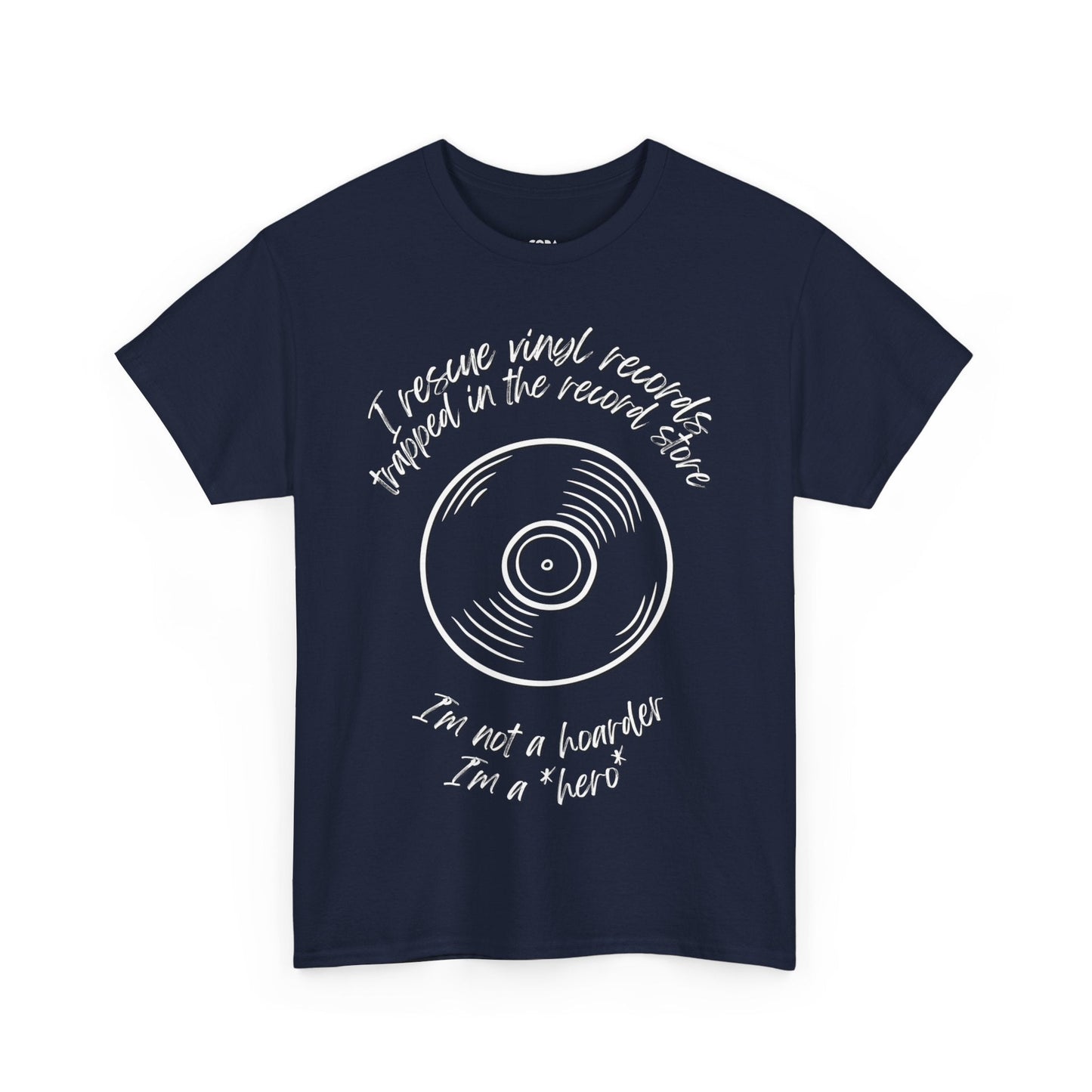 'I'm Not a Hoarder, I'm a Hero' Men's T-Shirt (Navy, Size L)