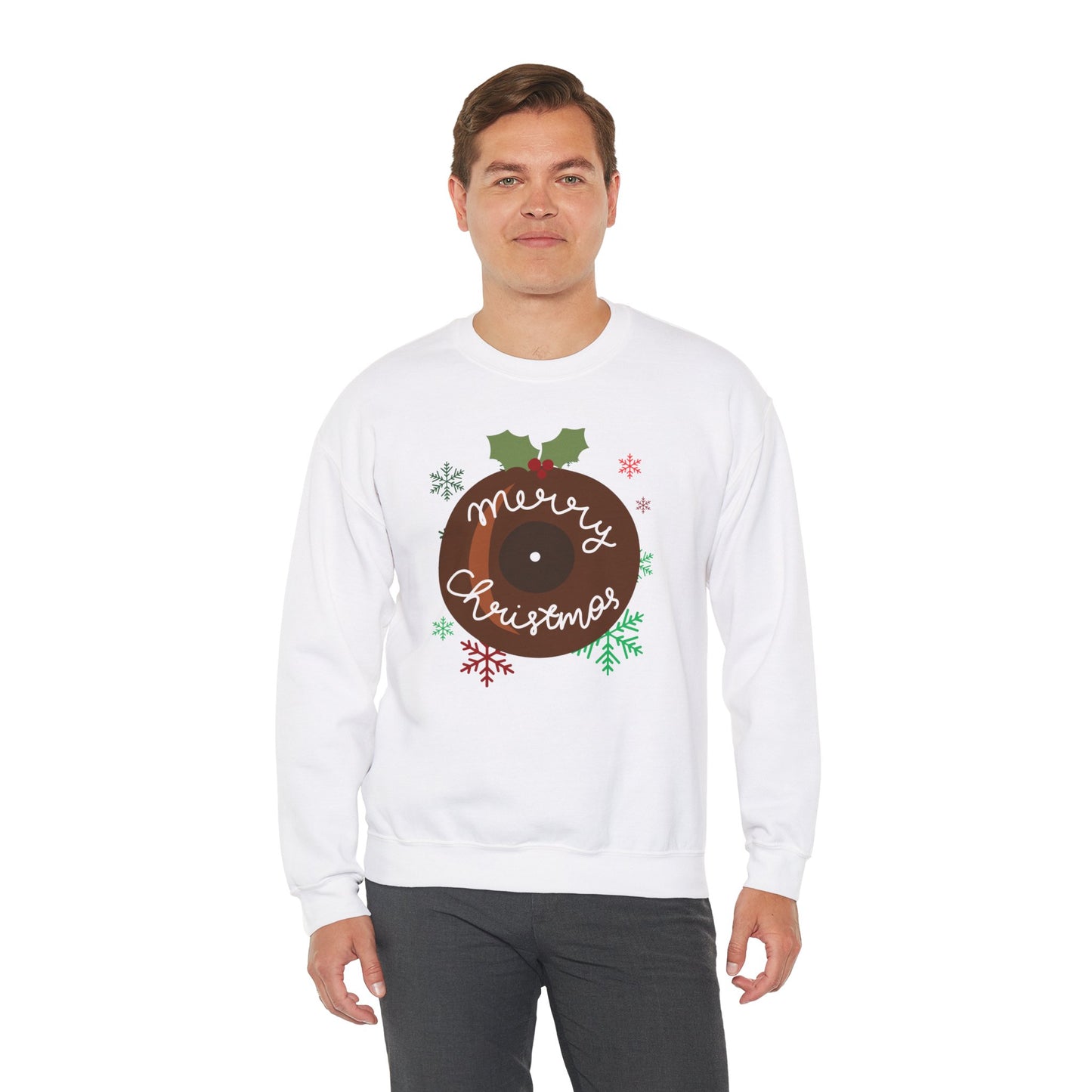 Christmas Pudding Vinyl Record Sweatshirt