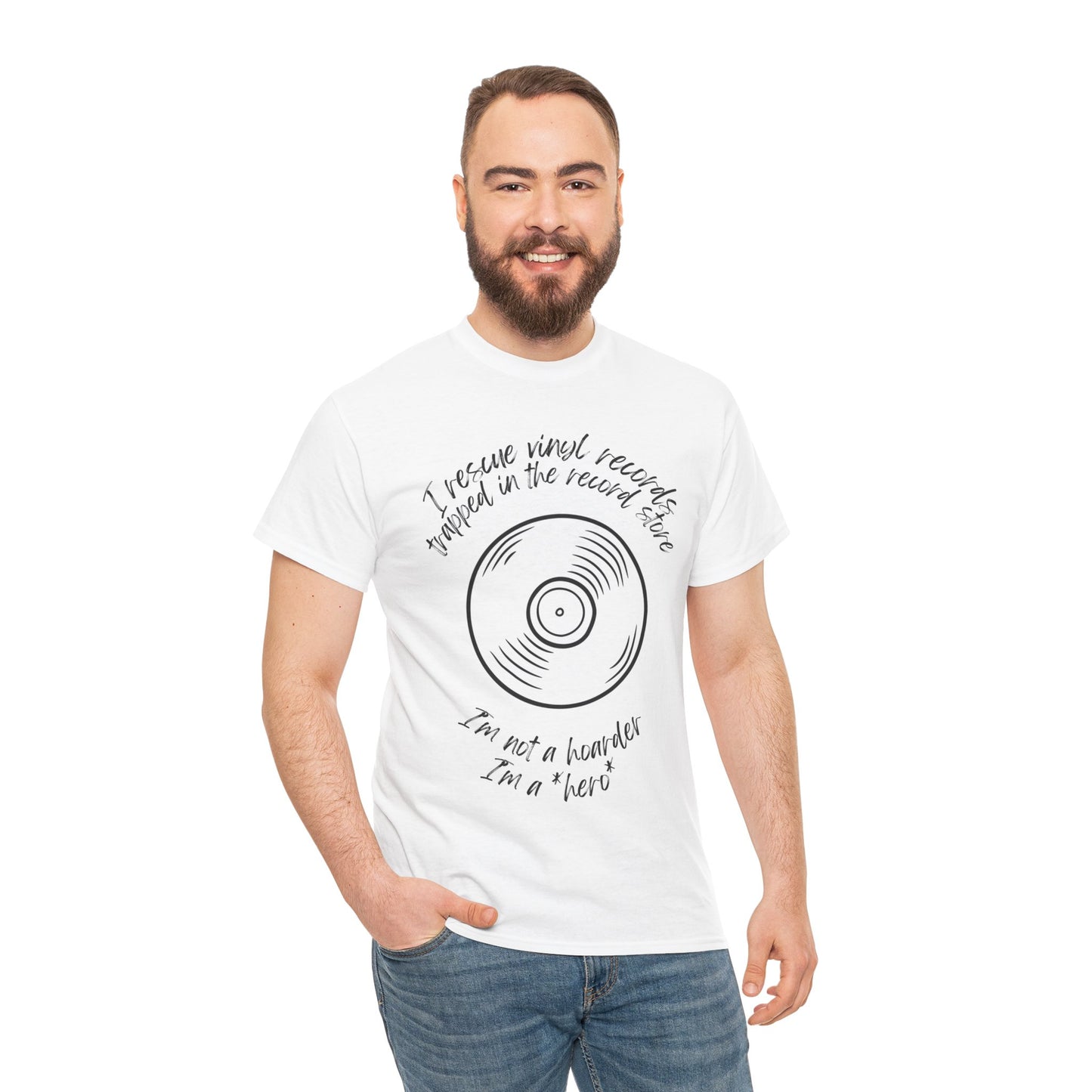 'I'm Not a Hoarder, I'm a Hero' Men's Vinyl T-Shirt