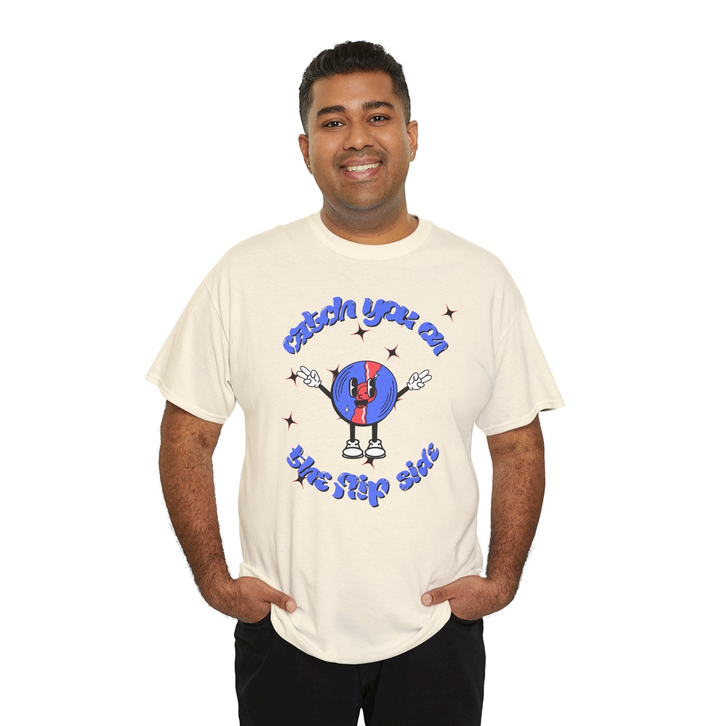 'Catch You On The Flip Side' Men's Vinyl T-Shirt