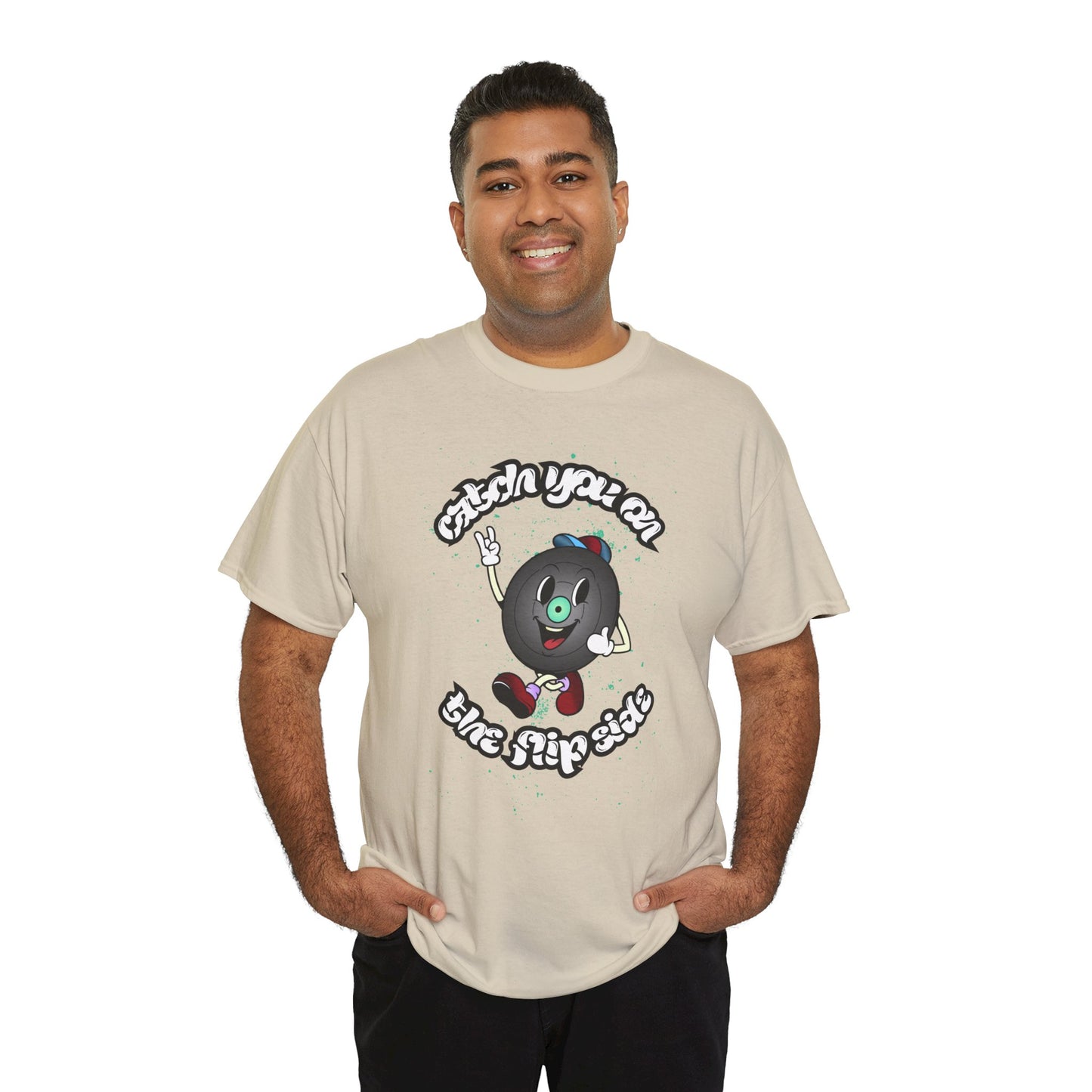 'Catch You On The Flip Side' Men's Vinyl T-Shirt