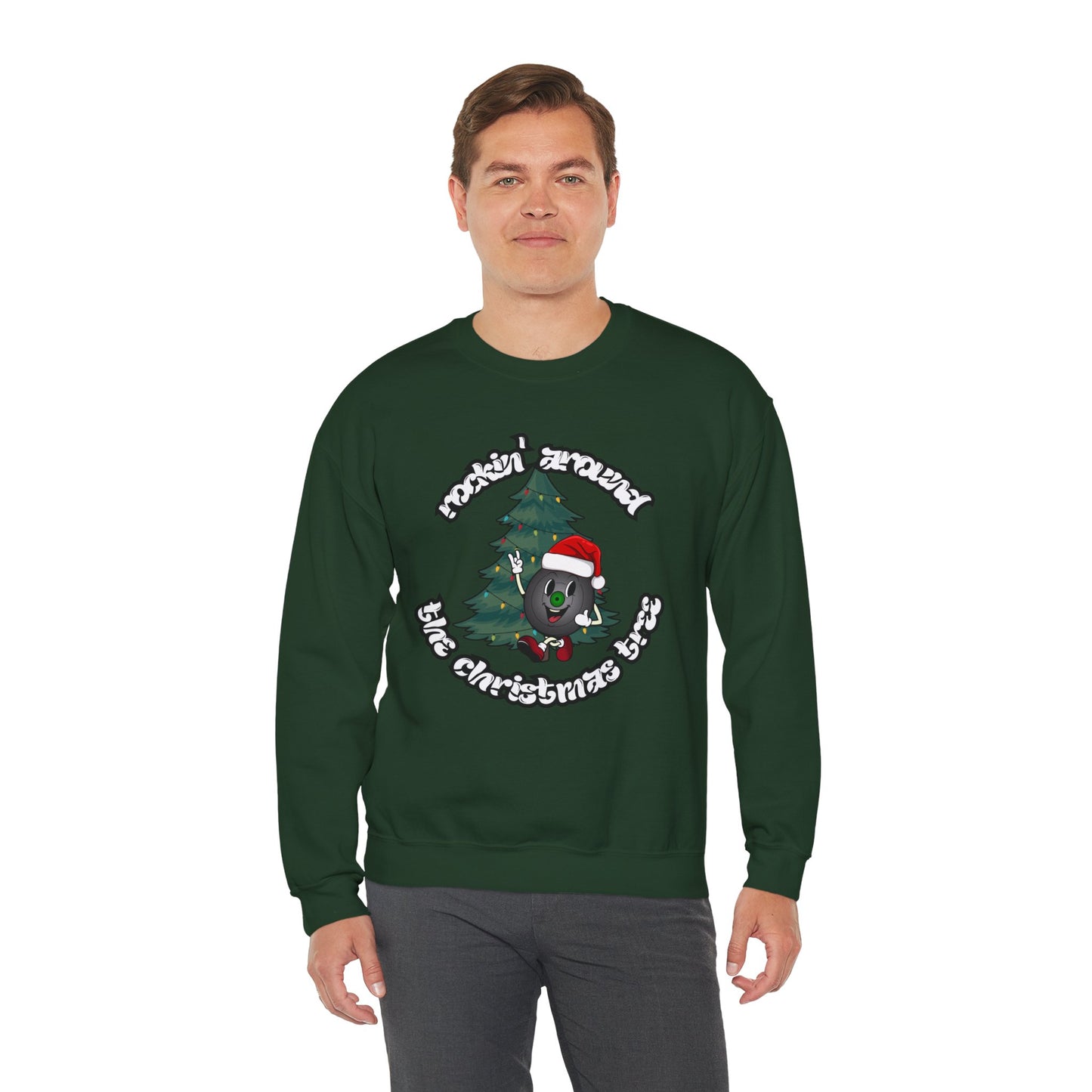 "Rockin' Around The Christmas Tree" Vinyl Record Sweatshirt