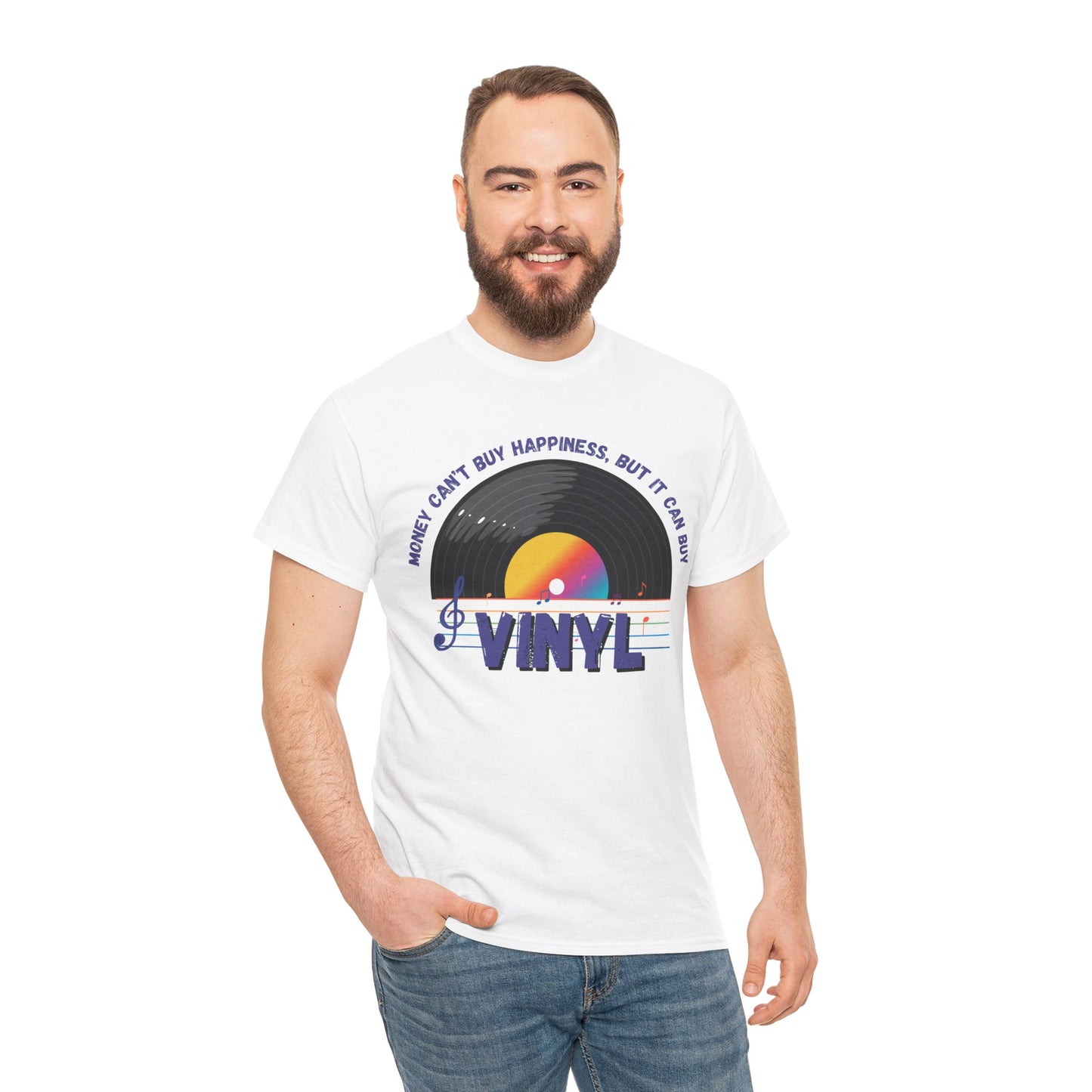 'Money Can't Buy Happiness, But It Can Buy Vinyl' Men's T-Shirt