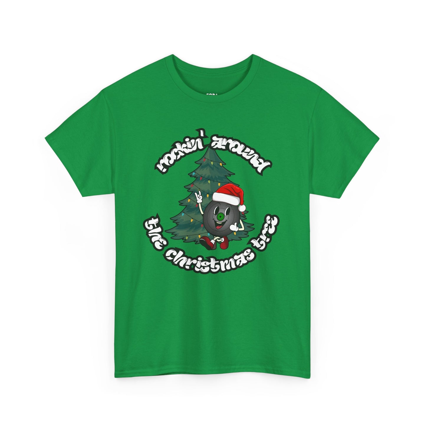 "Rockin' Around The Christmas Tree" Men's Vinyl Record T-Shirt