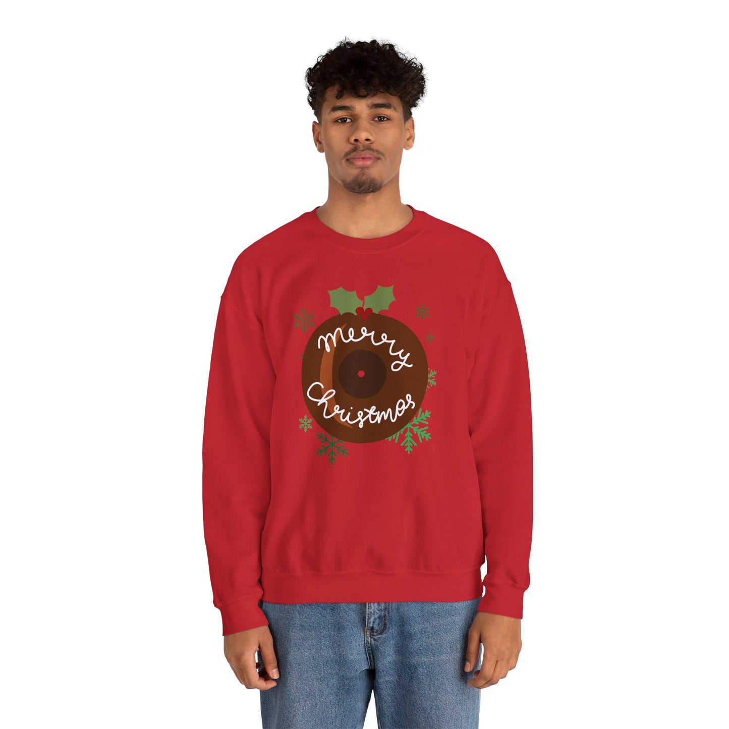 Christmas Pudding Vinyl Record Sweatshirt