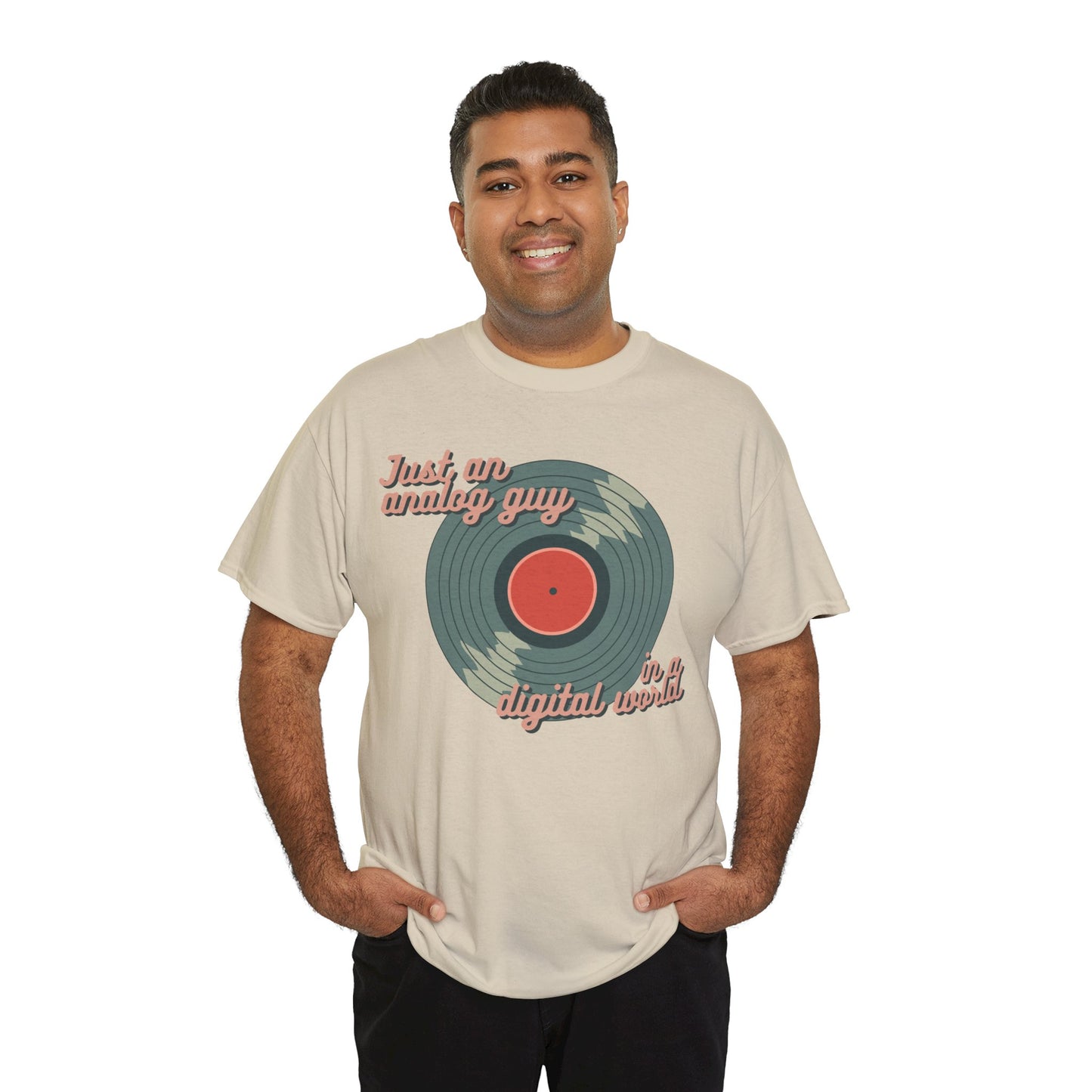 'Just an Analog Guy, In a Digital World' Men's T-Shirt