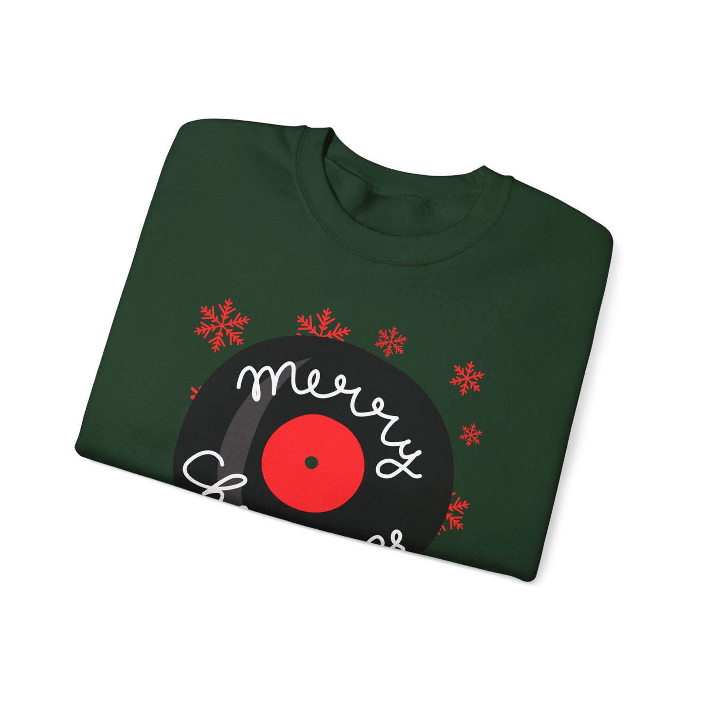 'Merry Christmas' Vinyl Record Sweatshirt