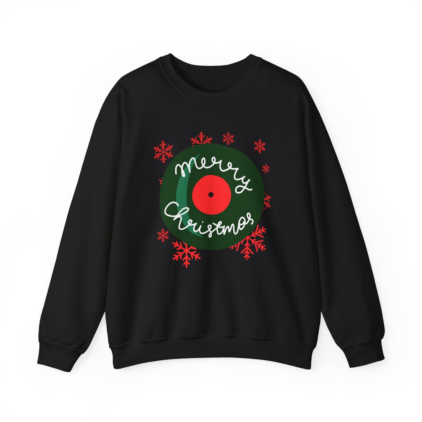 'Merry Christmas' Vinyl Record Sweatshirt