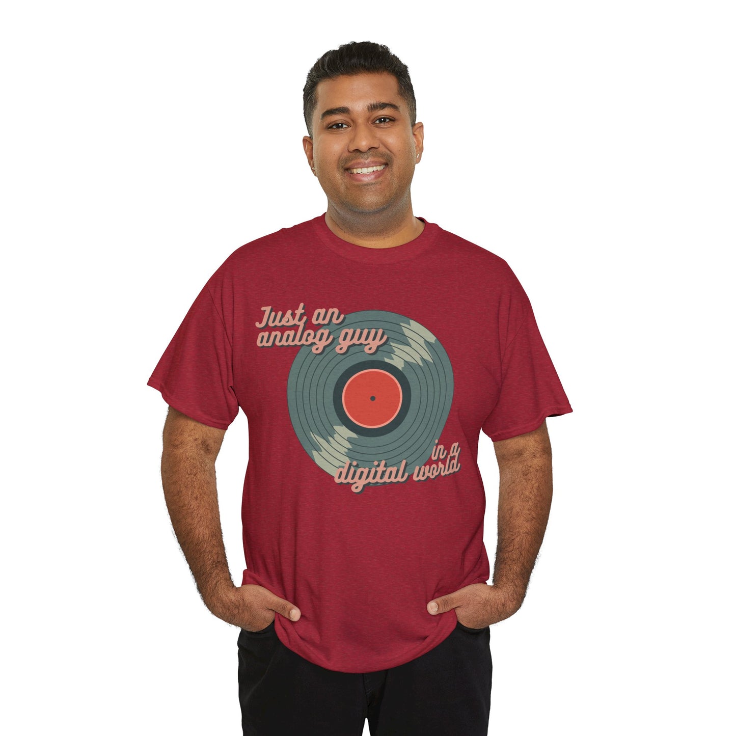 'Just an Analog Guy, In a Digital World' Men's T-Shirt