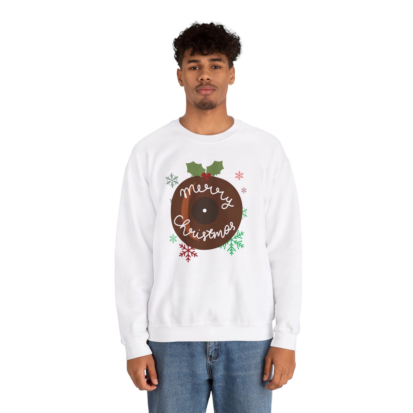 Christmas Pudding Vinyl Record Sweatshirt