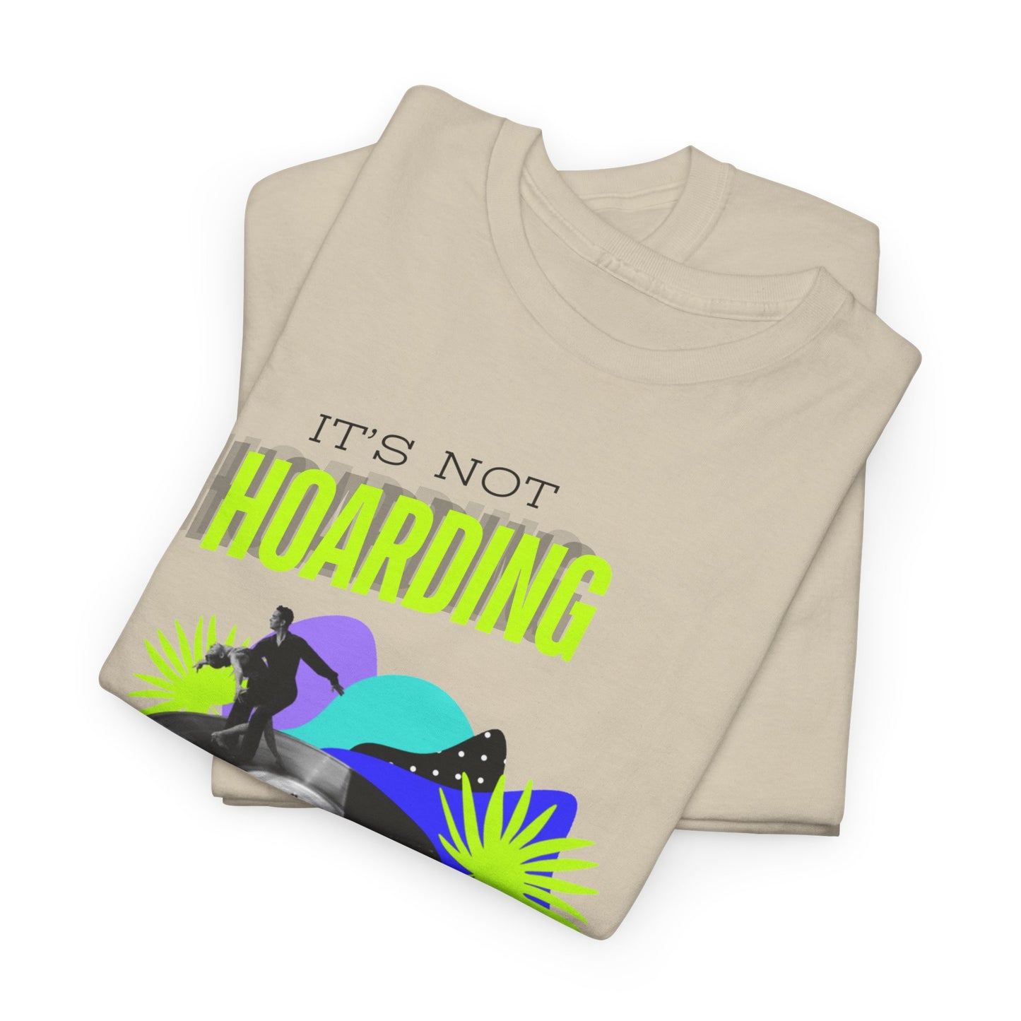 'It's Not Hoarding If It's Vinyl' Flouro Men's T-Shirt