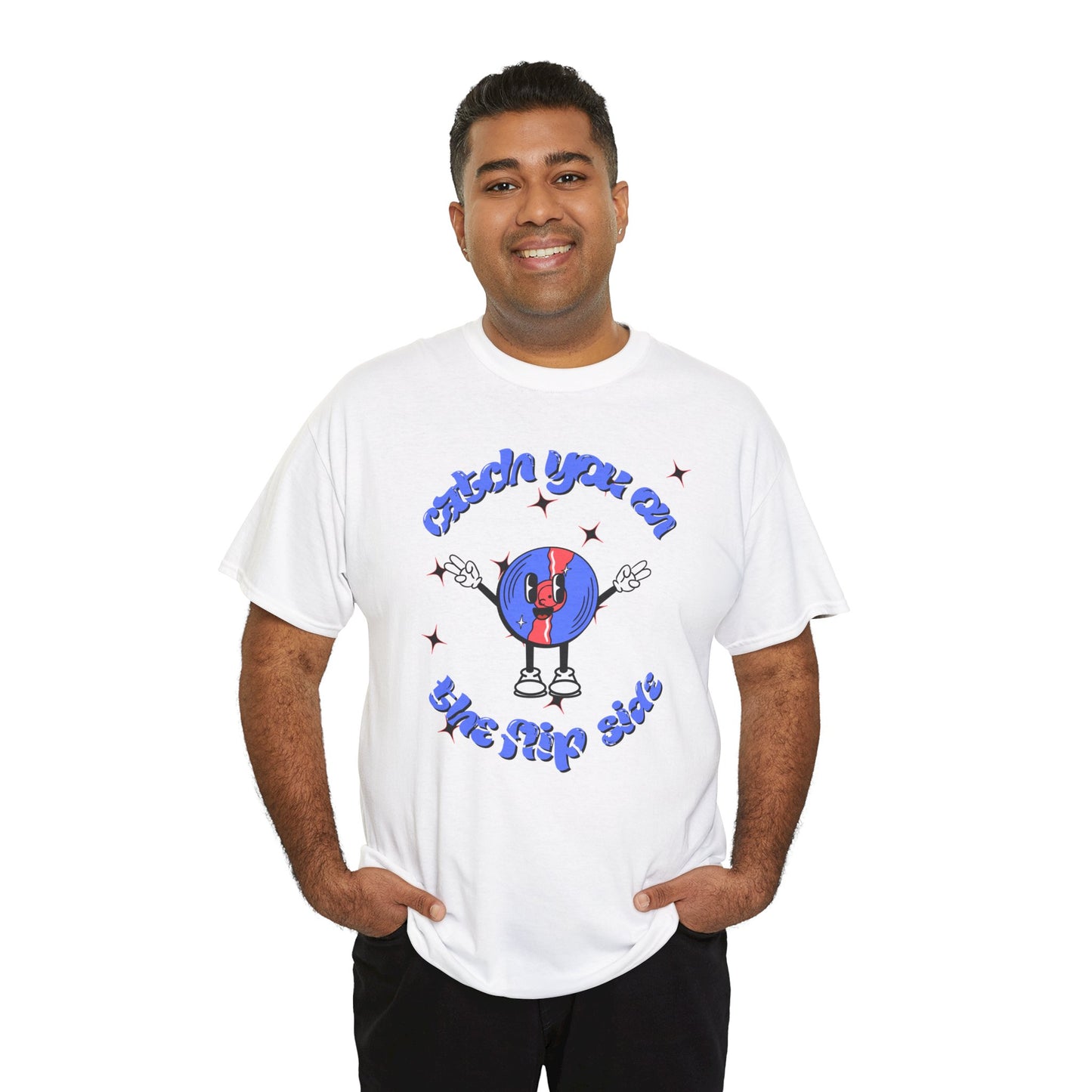 'Catch You On The Flip Side' Men's Vinyl T-Shirt