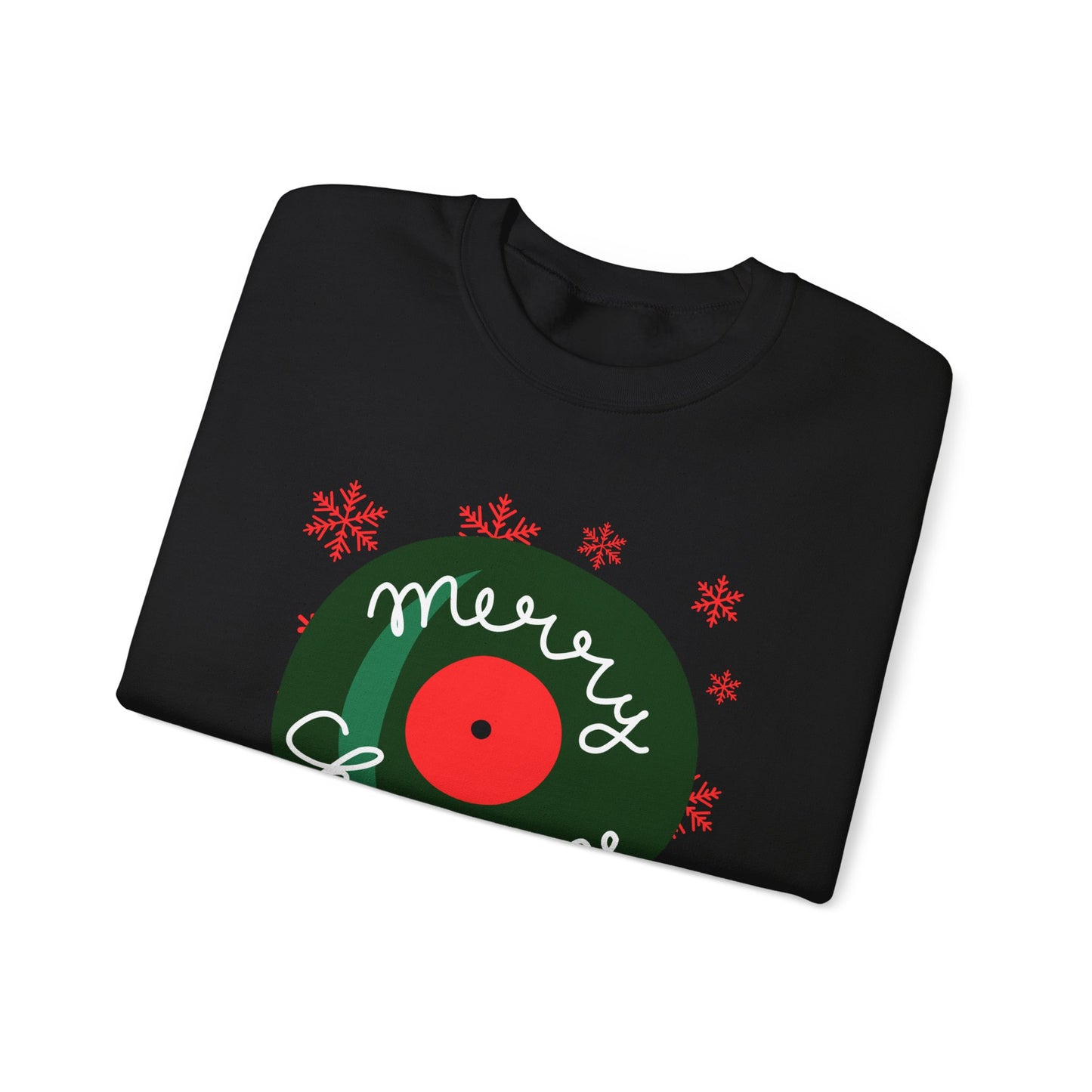 'Merry Christmas' Vinyl Record Sweatshirt