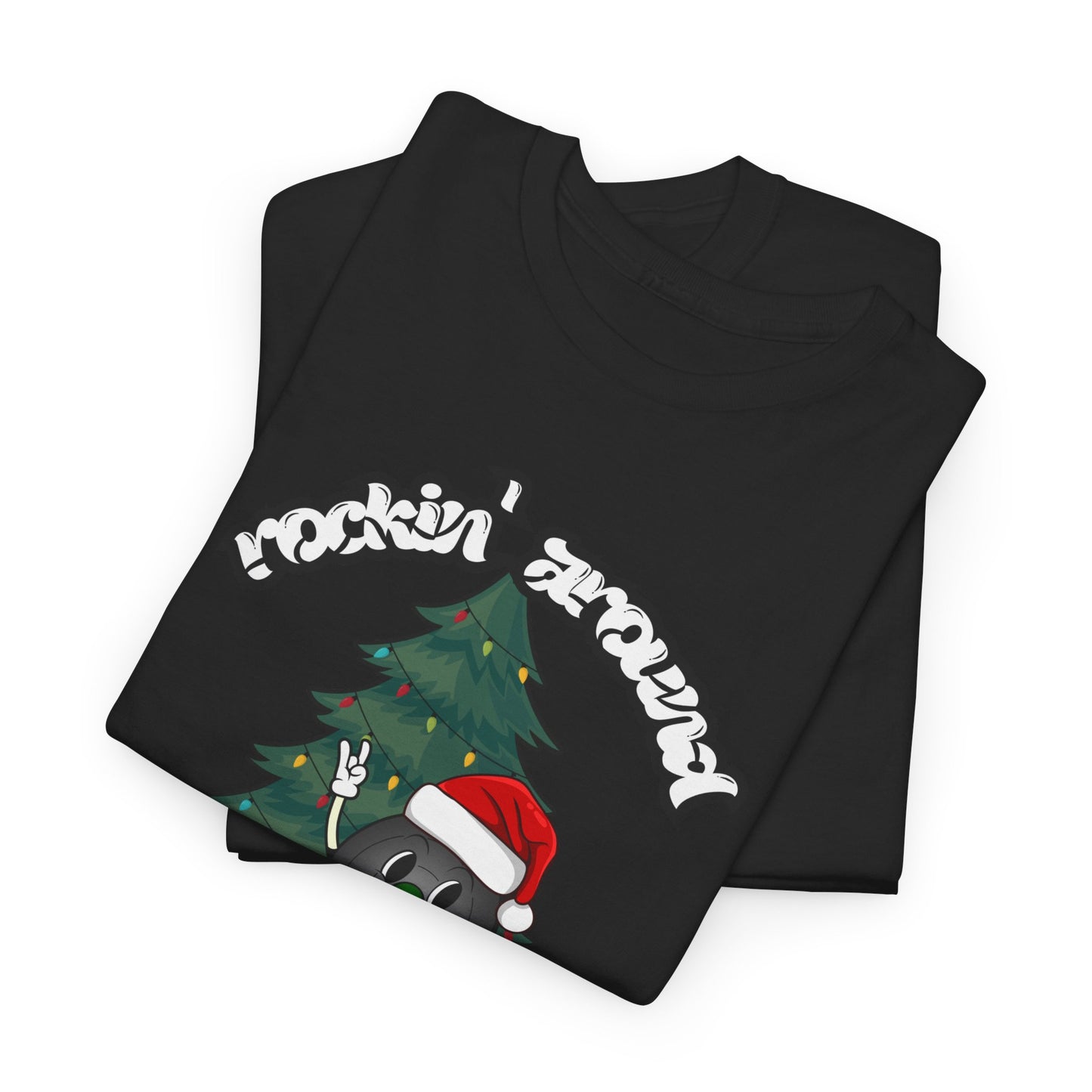 "Rockin' Around The Christmas Tree" Men's Vinyl Record T-Shirt