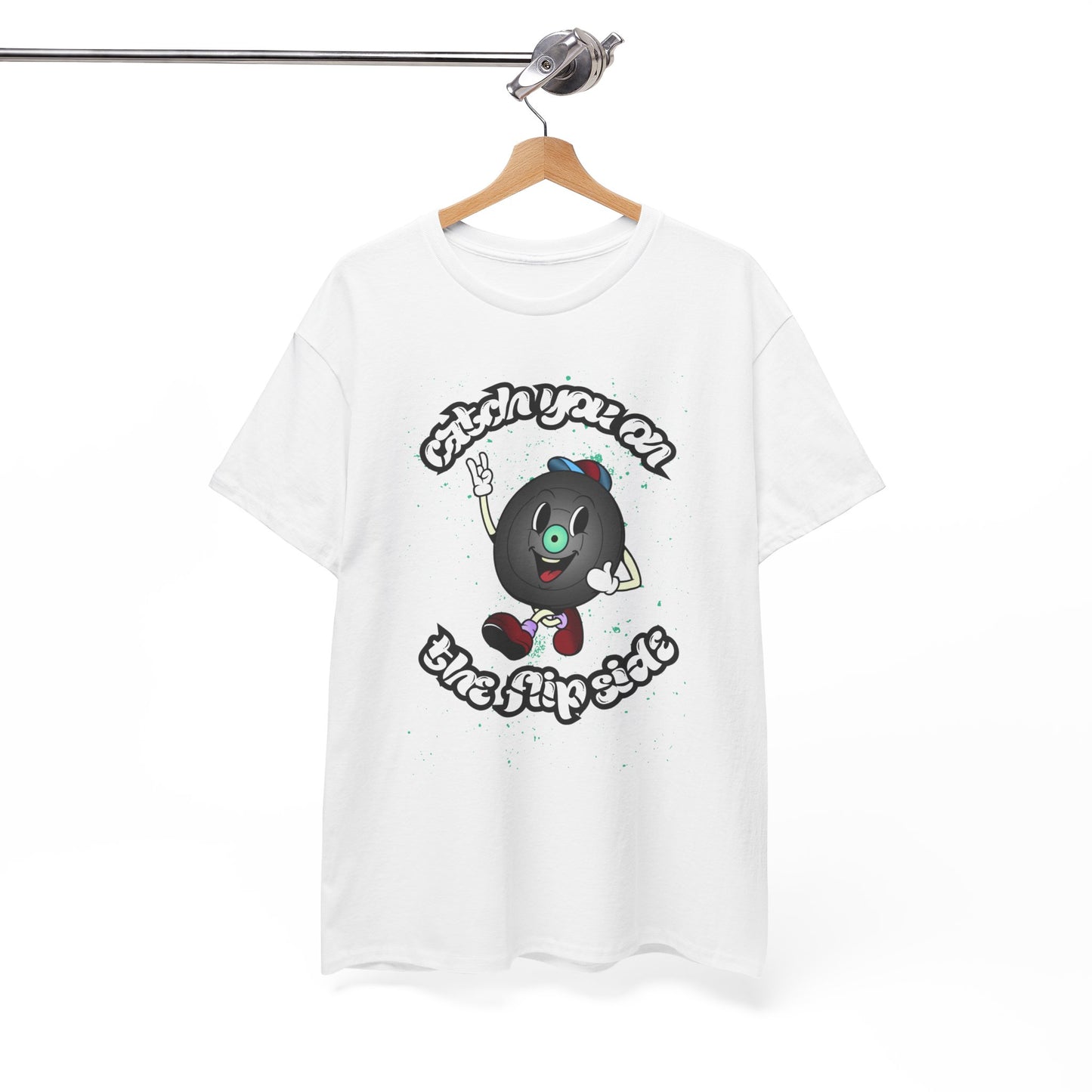 'Catch You On The Flip Side' Men's Vinyl T-Shirt