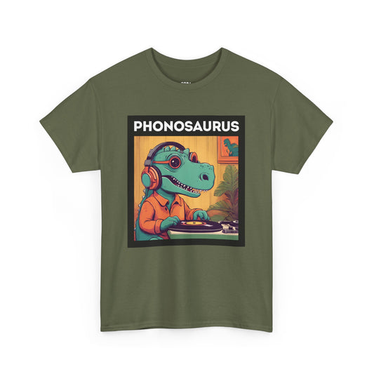 'Phonosaurus' Men's Vinyl T-Shirt