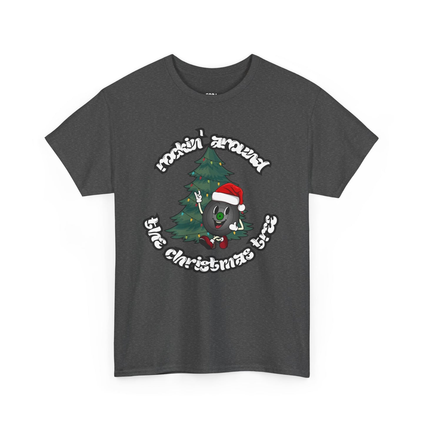 "Rockin' Around The Christmas Tree" Men's Vinyl Record T-Shirt