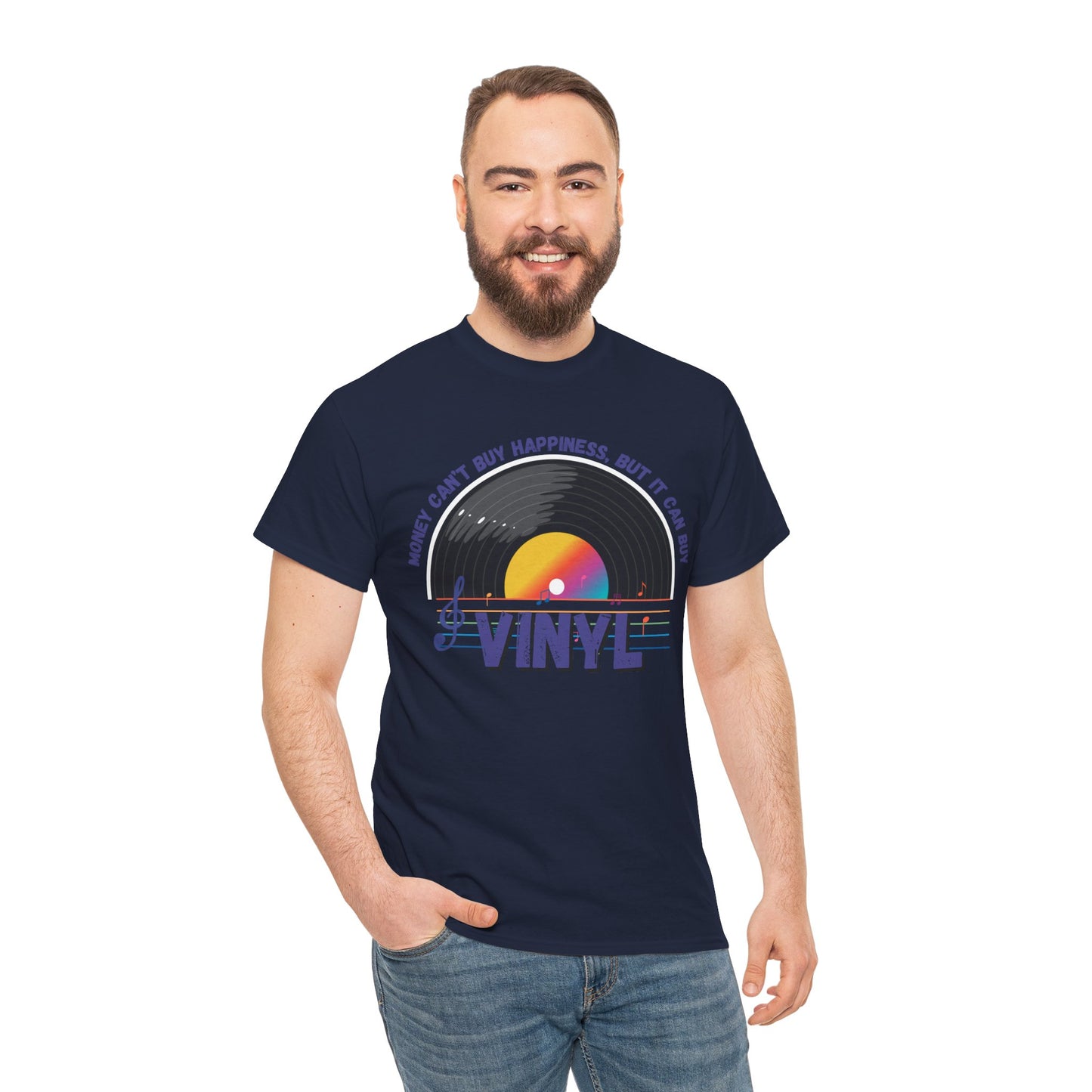 'Money Can't Buy Happiness, But It Can Buy Vinyl' Men's T-Shirt