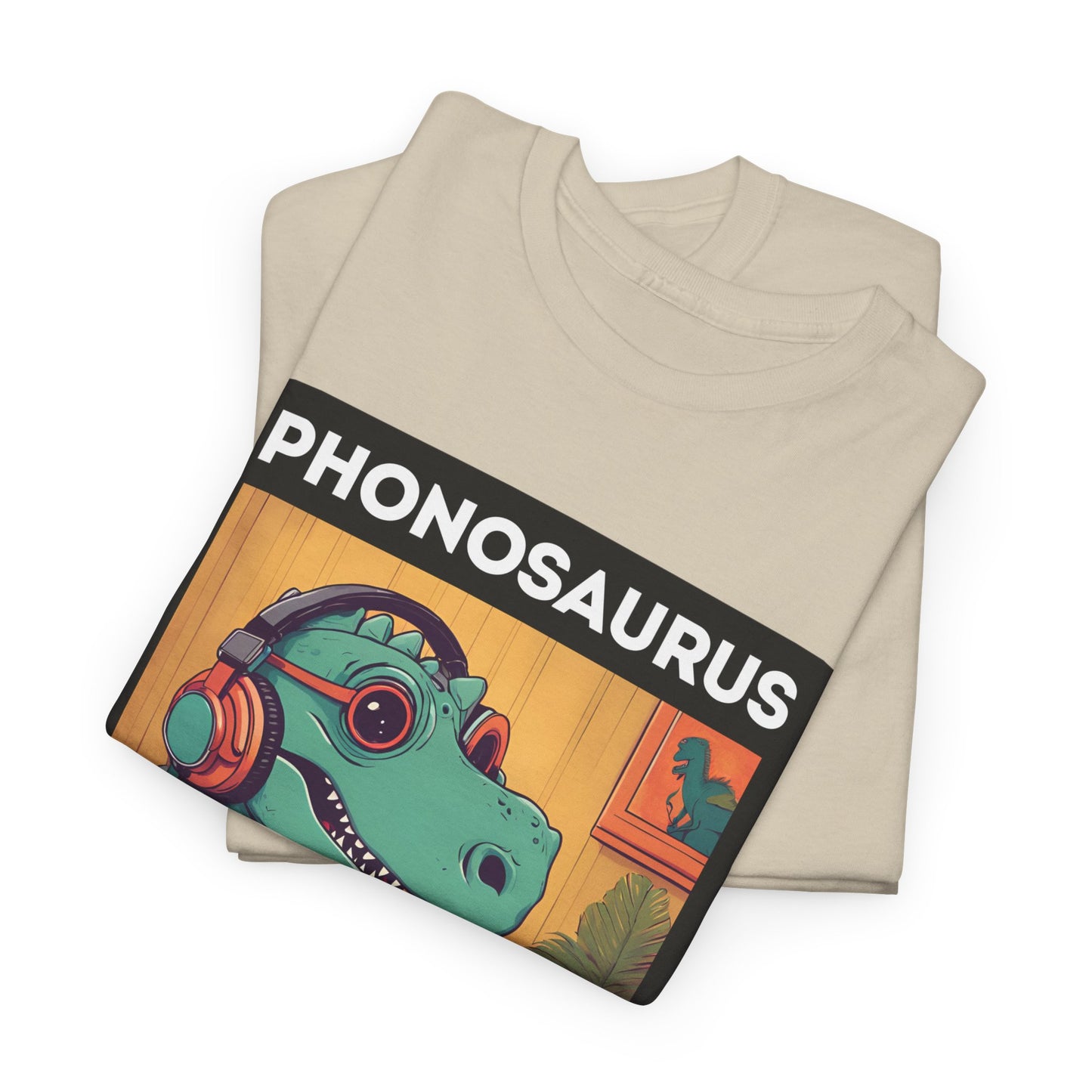 'Phonosaurus' Men's Vinyl T-Shirt