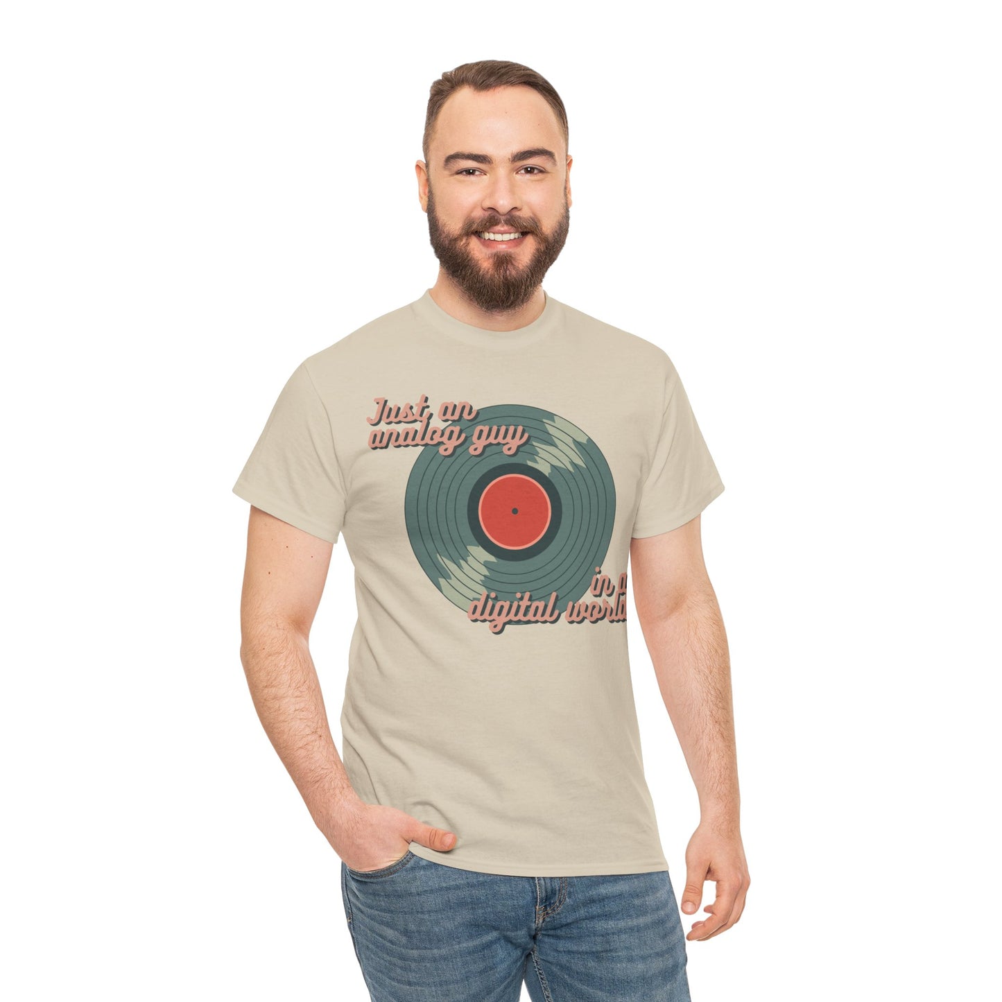 'Just an Analog Guy, In a Digital World' Men's T-Shirt