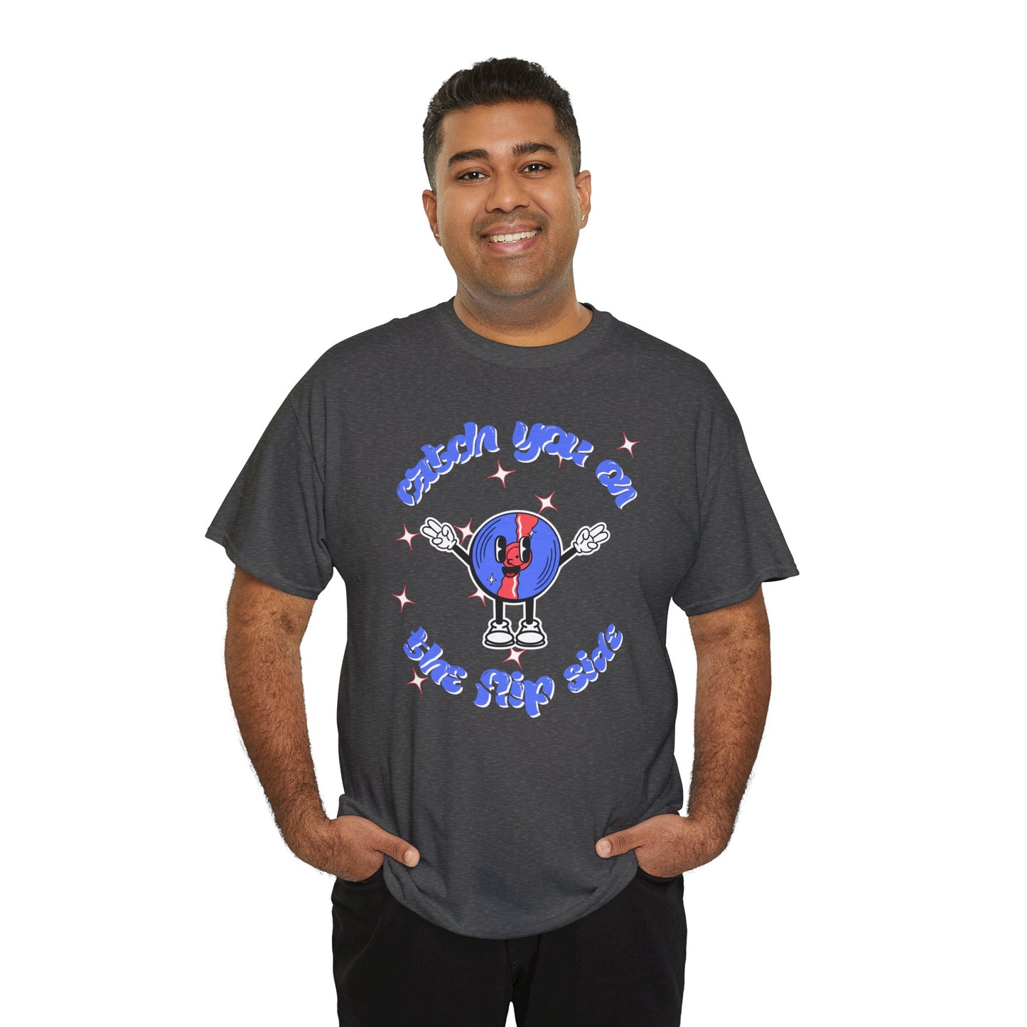 'Catch You On The Flip Side' Men's Vinyl T-Shirt