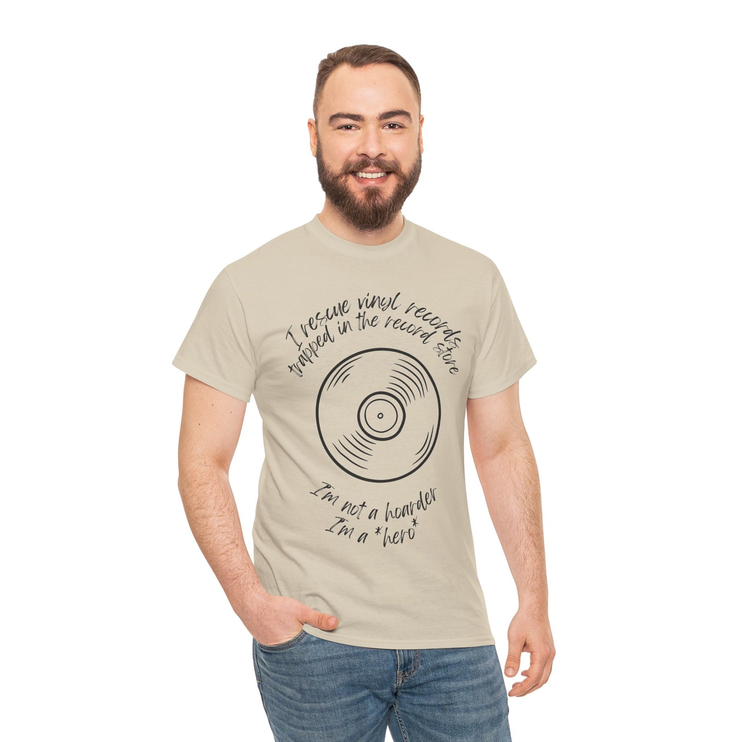 'I'm Not a Hoarder, I'm a Hero' Men's Vinyl T-Shirt