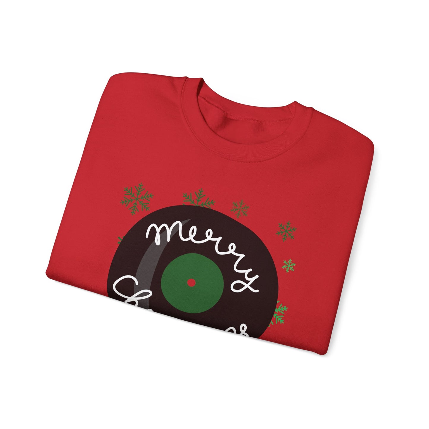 'Merry Christmas' Vinyl Record Sweatshirt