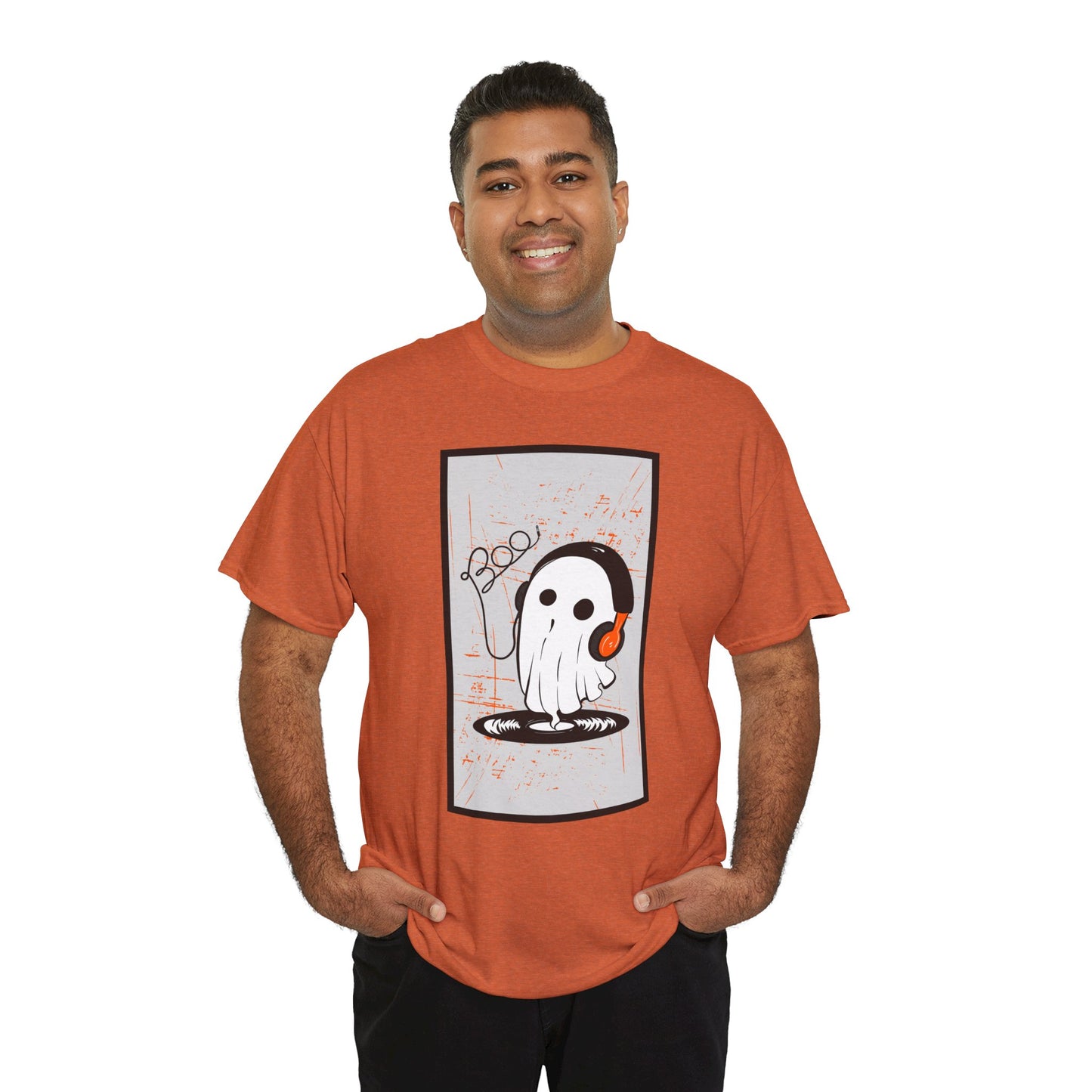 Halloween Ghost Men's Vinyl T-Shirt