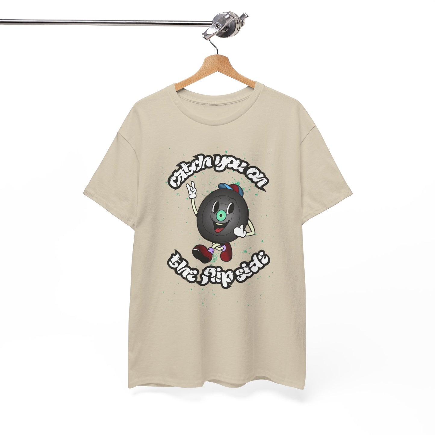 'Catch You On The Flip Side' Men's Vinyl T-Shirt