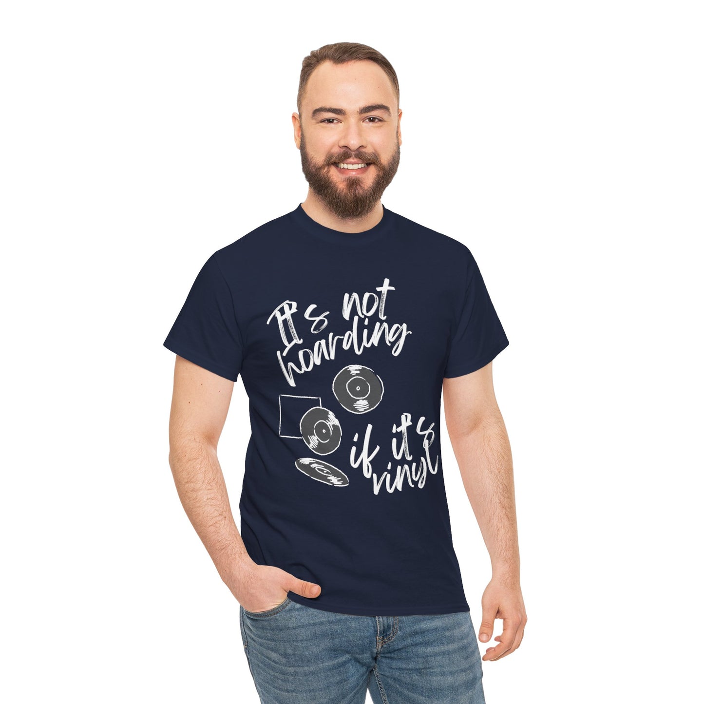 'It's Not Hoarding If It's Vinyl' Men's T-Shirt