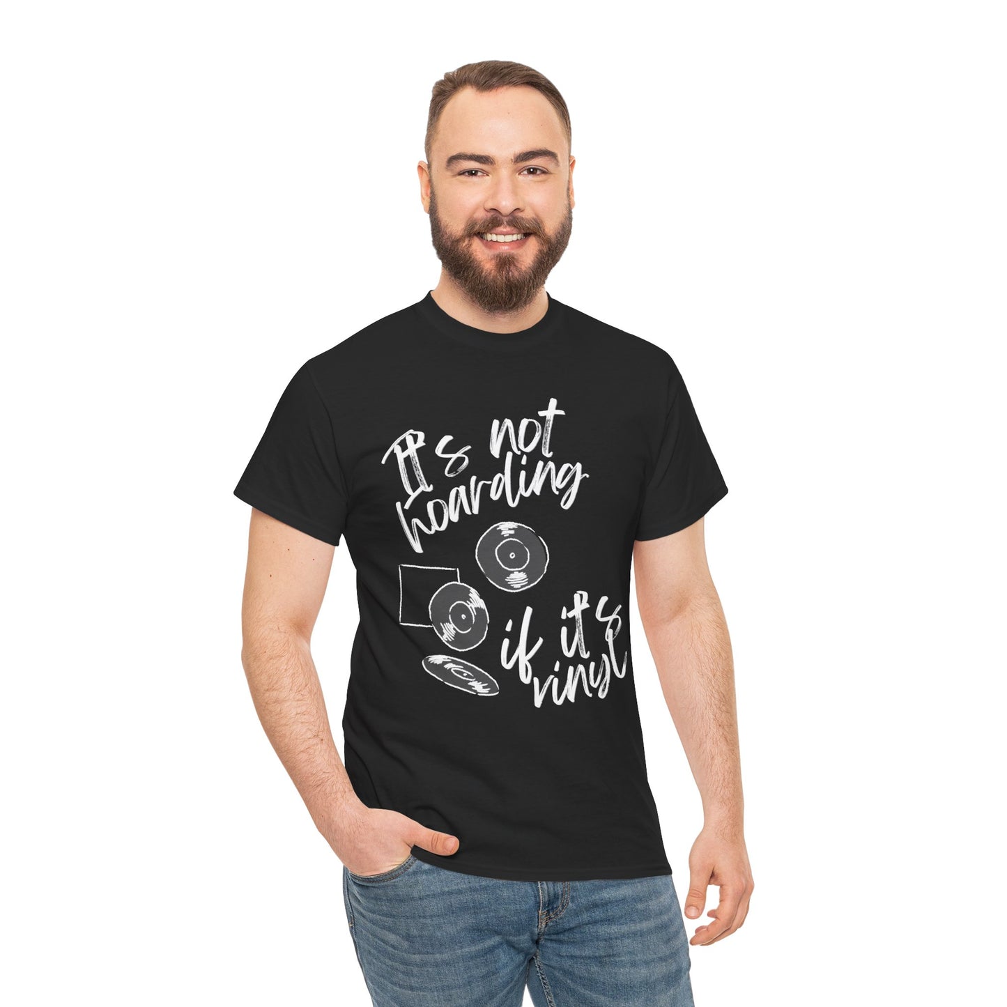 'It's Not Hoarding If It's Vinyl' Men's T-Shirt